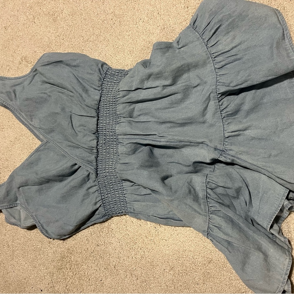 American Eagle Denim Romper Dress